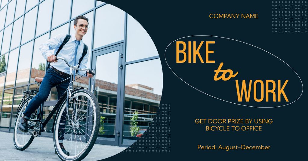 Bike yo Work Day Offer Facebook AD Šablona návrhu