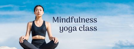 Mindfulness Yoga Class Ad Facebook cover Design Template