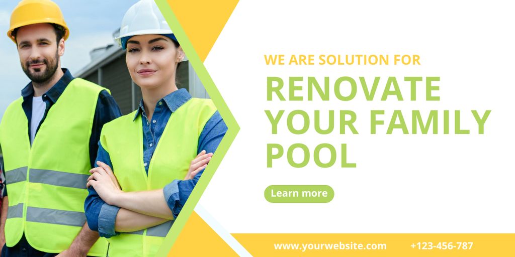 Offer Family Pool Renovation Solutions Image Šablona návrhu
