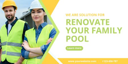 Ontwerpsjabloon van Image van Offer Family Pool Renovation Solutions
