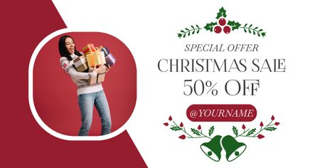 Christmas Gifts Sale Special Offer Facebook AD Design Template