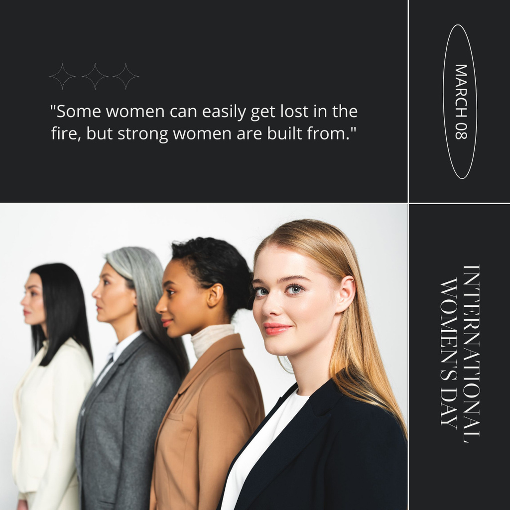 Ontwerpsjabloon van Instagram van Confident Businesswomen on International Women's Day