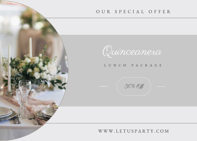 Special Offer For Celebration Quinceañera on Pastel Postcard 5x7in Design Template