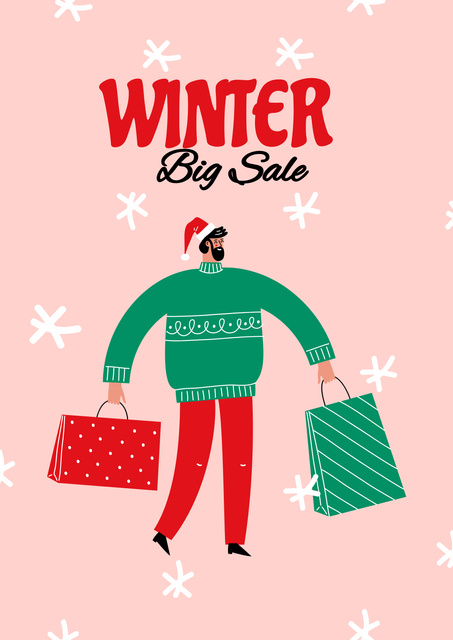 Winter Sale Poster Πρότυπο σχεδίασης