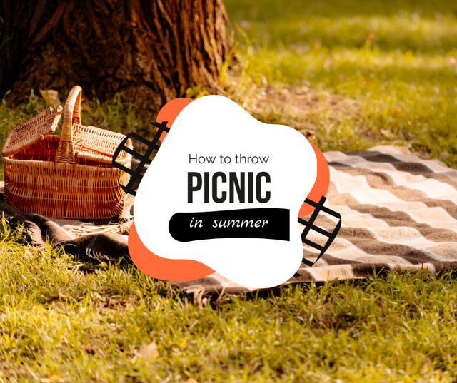 Picnic Tips with Croissants and Pumpkin Facebook Design Template