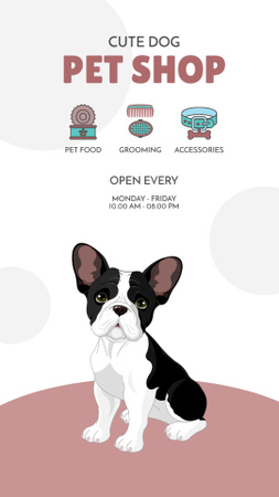 Lemmikkikauppa koiran kanssa Instagram Story Design Template