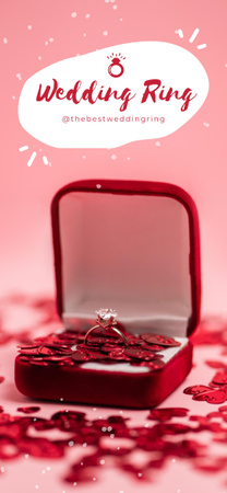 Beautiful Wedding Ring in Velvet Box Snapchat Moment Filter Design Template
