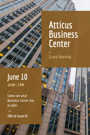 Business Building Center Grand Opening Announcement Flyer 4x6in Design Template