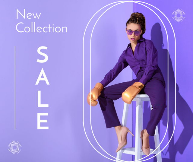 Stunning Purple Costume Sale Offer Facebook Design Template