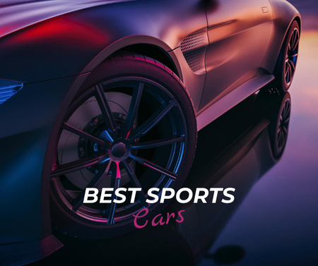 Designvorlage Modern sports car für Facebook