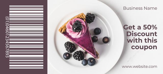 Modèle de visuel Tasty Cakes and Desserts Discount - Coupon 3.75x8.25in