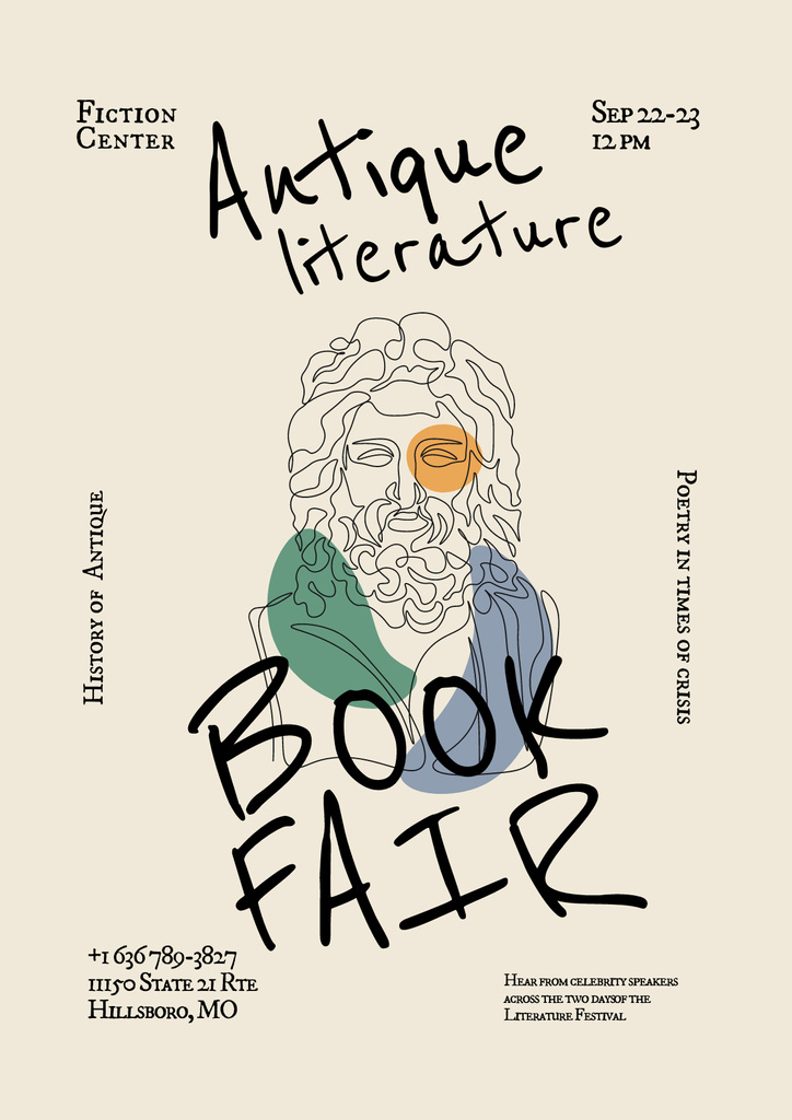 Book Fair Announcement Poster – шаблон для дизайну