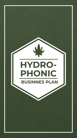 Hydrofonic Business Plan Offer in Green Mobile Presentation Design Template
