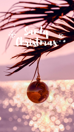 Christmas at Tropical Beach Instagram Story Modelo de Design