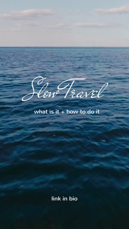 Publicidade de viagem lenta com vídeo do mar Instagram Video Story Modelo de Design