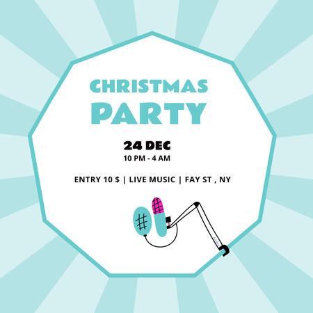 Designvorlage Christmas Party and Music für Instagram