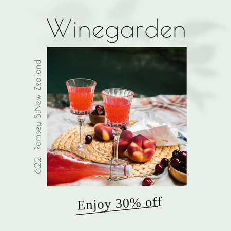 Tasting in Wine Garden Instagram Design Template