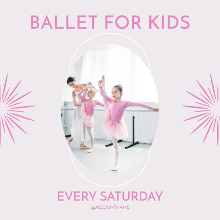 Обложка подкаста «Балет для детей» Podcast Cover – шаблон для дизайна