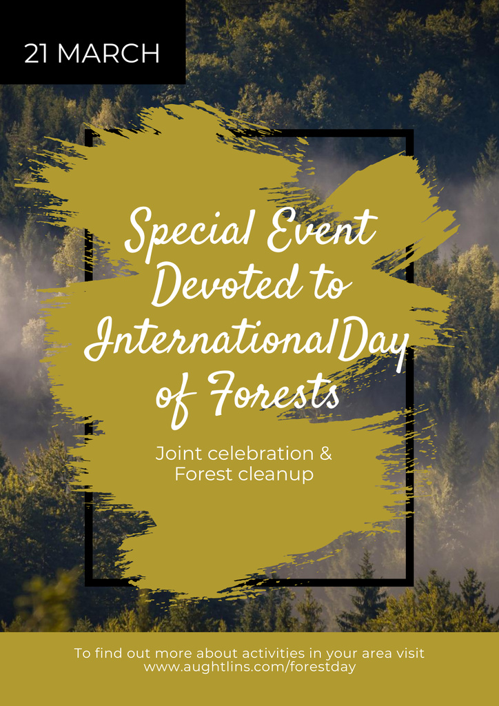 International Day of Forests with Tall Trees Poster Design Template
