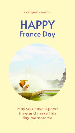 Plantilla de diseño de Celebración del día festivo de Francia Instagram Video Story 