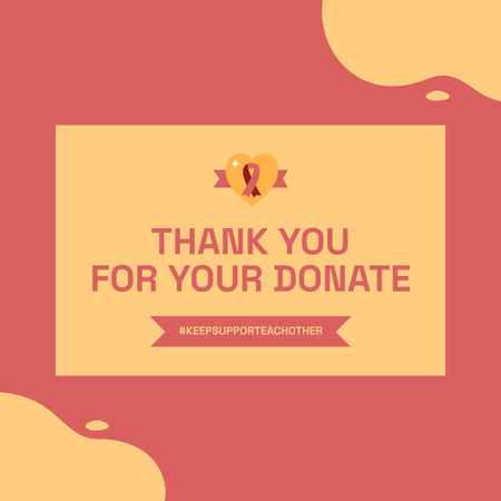 Thanks for Donation from Charitable Organization Instagram Design Template