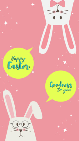 Cute Easter Holiday Greeting Instagram Story Tasarım Şablonu