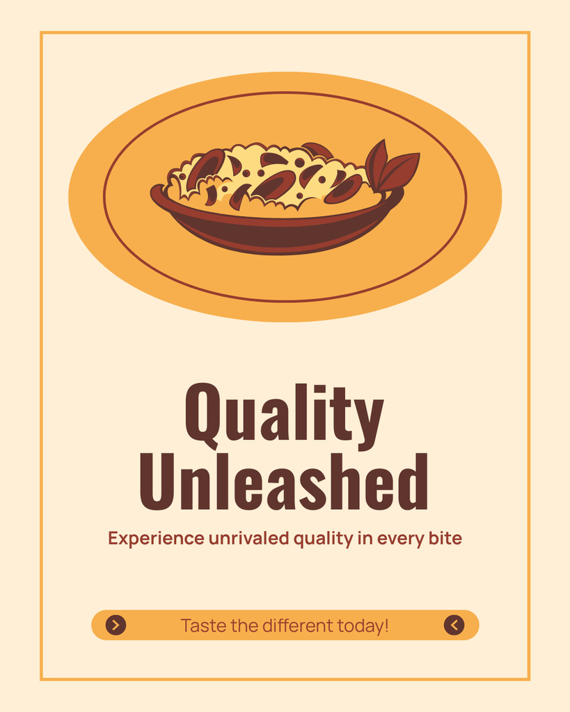 Template di design Fast Casual Restaurant Ad with Illustration of Tasty Pie Instagram Post Vertical
