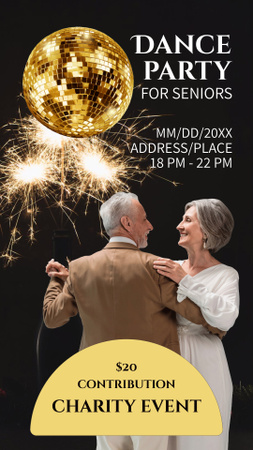Modèle de visuel Charity Dance Party For Seniors - Instagram Story