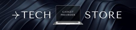 Gadgets Store Offer with Laptop Ebay Store Billboard Šablona návrhu