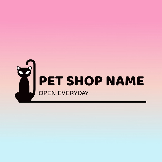 Pet Shop Emblem Animated Logo Šablona návrhu