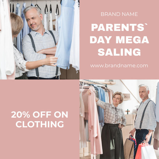 Template di design Parents Day Mega Saling off on clothing Instagram