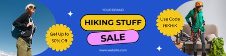 Sale of Hiking Stuff with Hikers Twitter Design Template