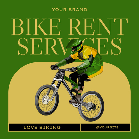 Sport Bikes Rent Service Instagram Design Template