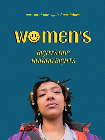 Awareness about Women's Rights Poster US Design Template