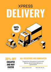Express Delivery Service Offer with Truck