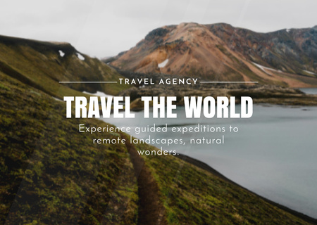 Travel to Remote Places Card Design Template
