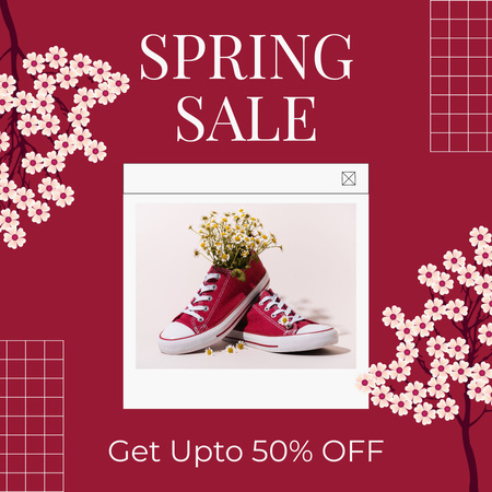 Spring Sale Women's Shoes Instagram Design Template