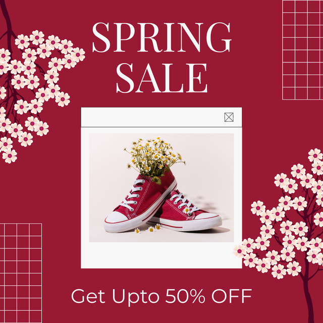 Platilla de diseño Spring Sale Women's Shoes Instagram