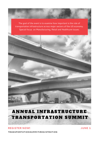 Annual infrastructure transportation summit Poster B2 Design Template