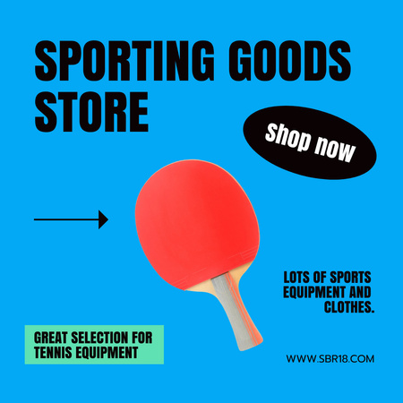Sporting Goods Store Ad Animated Post Design Template
