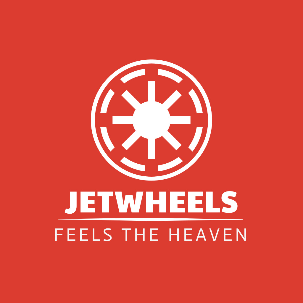Emblem with Jet Wheel Logo Design Template