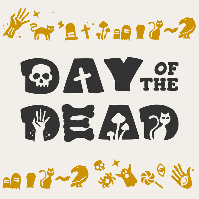 Day of the Dead Holiday Observing Animated Post – шаблон для дизайну