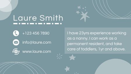 Child Care Services Offer Business Card US Design Template