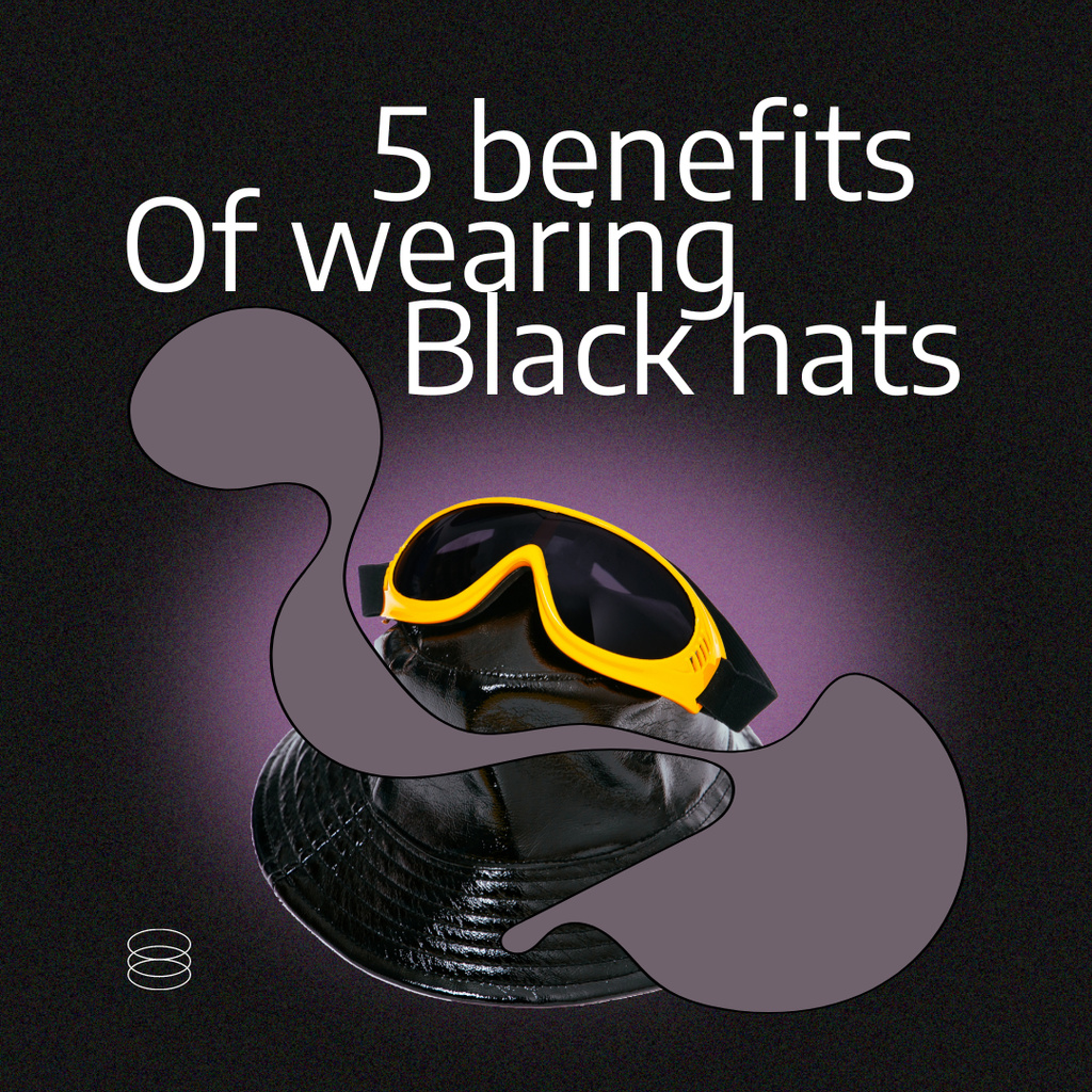 Plantilla de diseño de Fashion Ad with Stylish Black Hat Instagram 