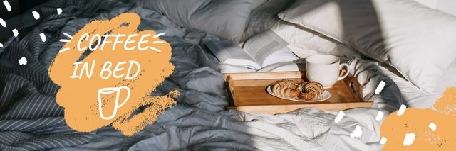 Template di design Coffee served in Bed Twitter