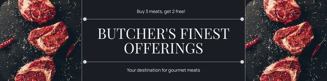 Designvorlage Butcher's Finest Offerings für Twitter