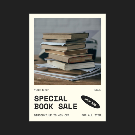 Shop's Discounted Book Offering Instagram tervezősablon