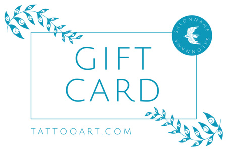 Designvorlage Floral Tattoo Art In Salon Offer für Gift Certificate