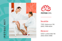 Spa Zone Offer with Mother and Daughter in Bathrobes