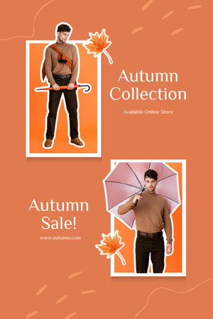 Designvorlage Outfit Männerkollektion Herbstverkauf für Pinterest